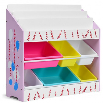 Mdf Kids Toy Storage Organizer Children Storage Bins & Book Sleeves (Bb5215)