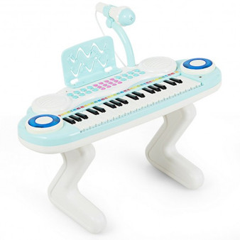 Blue 37-Key Kids Toy Keyboard Piano With Microphone- (Ty578769Bl)