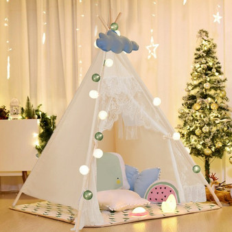 Beige Kids Lace Teepee Tent Folding Children Playhouse With Bag (Hw63257)