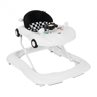 White 2-In-1 Foldable Baby Walker With Music Player & Lights- (Bb5485Wh)