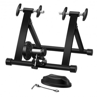 Black Portable Folding Steel Bicycle Indoor Exercise Training Stand (Sp37139)