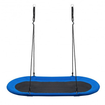 Black 60" Saucer Surf Outdoor Adjustable Swing Set-Blue+ (Sp37084Ls)