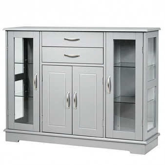 Gray Buffet Server Storage Cabinet- (Hw60366Gr)