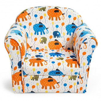 Colorful Kids Elephant Upholstered Sofa With Armrest (Hw65437)