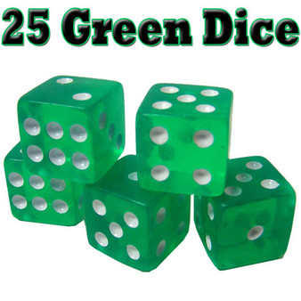 25 Green Dice - 16 Mm GDIC-002*25