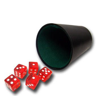 5 Red 19Mm Dice With Plastic Cup GDIC-101*5.301