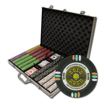 1000Ct Claysmith Gaming "Gold Rush" Chip Set In Aluminum CSGR-1000AL