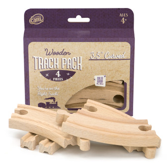3.5' Curved Wooden Train Tracks, 4-Pack TCON-01