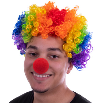Clown Nose And Rainbow Wig Set MPAR-201.MPHT-014