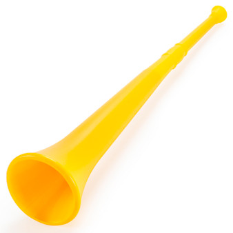 Yellow 26In Plastic Vuvuzela Stadium Horn, Collapses To 14In MNSM-004