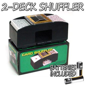 2 Deck Playing Card Shuffler W/ Batteries GSHU-001.Free-10