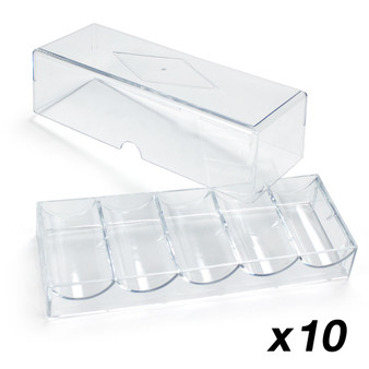 Acrylic Chip Tray With Lid - Pack Of 10 GPCA-002*10