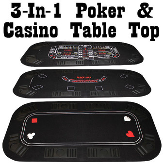 3-In-1 Poker & Casino Folding Table Top GPTT-301