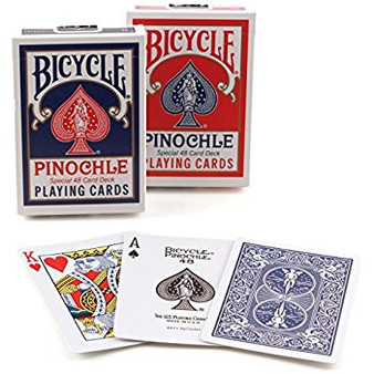 Bicycle Pinochle, Standard Index, 6 Decks Red/Blue GUSP-1007