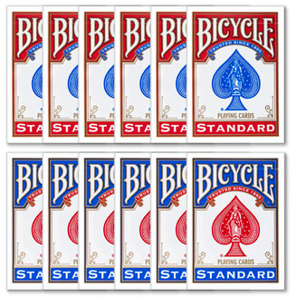 12 Bicycle Poker Size Standard Index - Red/Blue GUSP-001*6.002*6