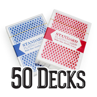 50 Decks Brybelly Playing Cards (Wide Size, Jumbo Index) GCAR-003*25.004*25