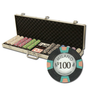 600Ct Claysmith Gaming "Milano" Chip Set In Aluminum Case CSML-600AL