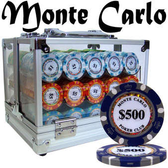 Pre-Pack - 600 Ct Monte Carlo Chip Set Acrylic Case CSMC-600AC