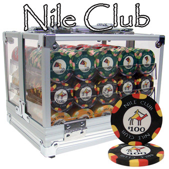 600 Ct Standard Breakout Nile Club Chip Set - Acrylic Case CSNI-600AC
