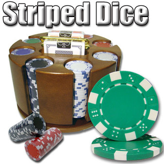 200 Ct - Pre-Packaged - Striped Dice 11.5 G - Carousel CSSD-200C