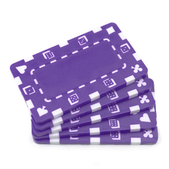 5 Purple Rectangular Poker Chips CPPP-Purple*5