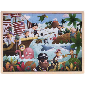 Ollie And Mr. Noodle: Playful Pirate Ship Jigsaw Puzzle TPUZ-901