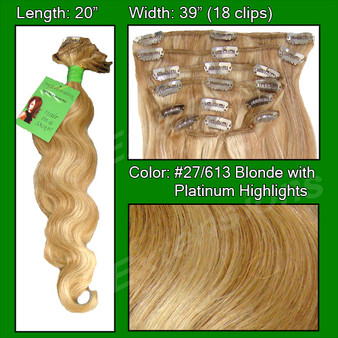 #27/613 Blonde W/ Platinum Highlights - 20 Inch Body Wave PRBD-20-27613