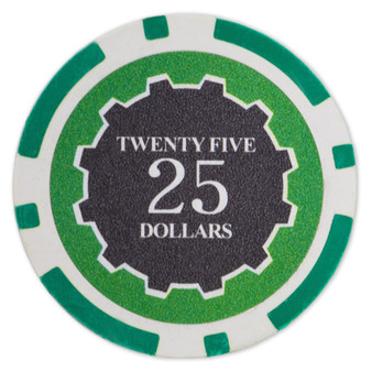 Roll Of 25 - Eclipse 14 Gram Poker Chips - $25 CPEC-$25*25
