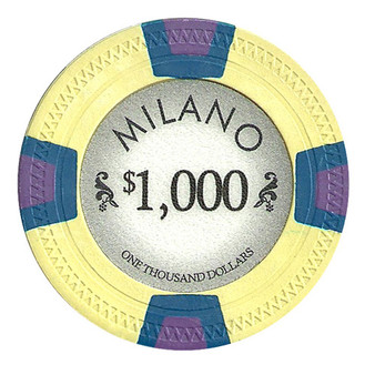 Roll Of 25 - Milano 10 Gram Clay - $1000 CPML-$1000*25
