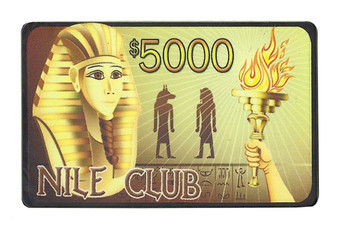 25 - $5000 Nile Club 40 Gram Ceramic Poker Plaques CPNI-$5000*25