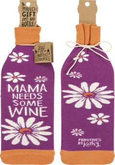 100986 Bottle Cover - Mama Needs Wine - Set Of 6 (Pack Of 4)