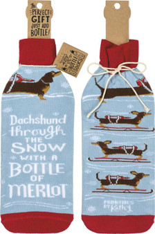 100976 Bottle Cover - Dachshund - Set Of 6 (Pack Of 4)