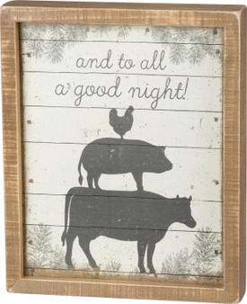 39891 Inset Box Sign - A Good Night - Set Of 2 (Pack Of 2)