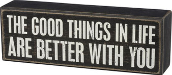 33320 Box Sign - Better With You - Set Of 2 (Pack Of 3)