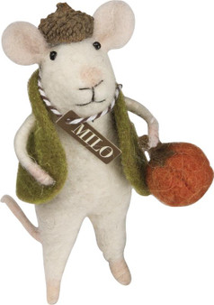28342 Mouse - Milo With Pumpkin - Set Of 4 (Pack Of 2)