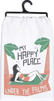 103647 Dish Towel - My Happy Place - Set Of 6 (Pack Of 2)