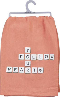 103081 Dish Towel - Follow Your Heart - Set Of 6 (Pack Of 2)
