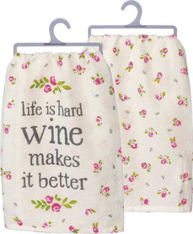 103027 Dish Towel - Wine Better - Set Of 6 (Pack Of 2)