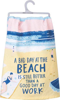 102741 Dish Towel - Bad Day At Beach - Set Of 6