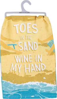 102740 Dish Towel - Toes In The Sand - Set Of 6