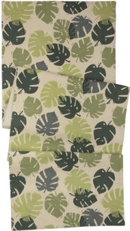 102676 Runner - Monstera Leaf - Set Of 2