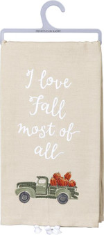 100858 Dish Towel - Love Fall Most - Set Of 3 (Pack Of 2)