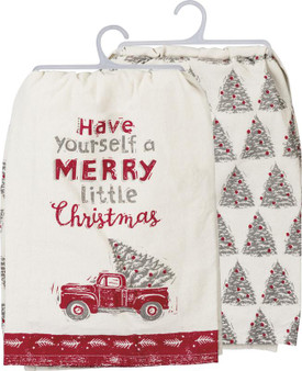 100613 Dish Towel Set - Merry Little - Set Of 2 (Pack Of 2)