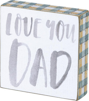 100242 Block Sign - Dad - Set Of 4 (Pack Of 2)