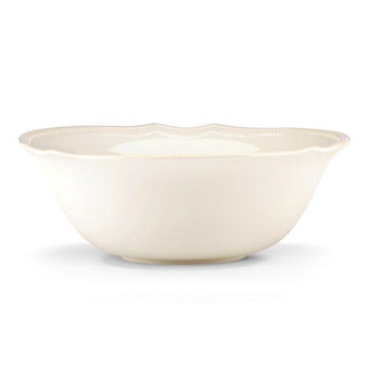 French Perle Bead White Serving Bowl (834017)