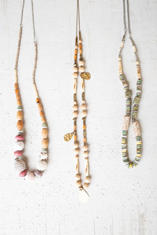 Three Set Necklaces With Beads