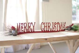 Decorative Table Top Of Mantle Merry Christmas