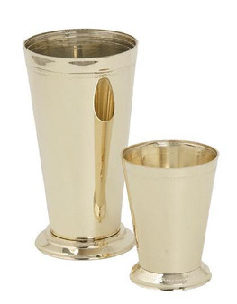 Bundle Of 12 - Gold Plastic Julep Cups - Ships Alone - Us Only