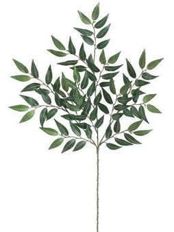 Artificial Smilax Leaves In Frosted Green - 26" Tall