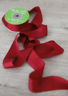 Soft 100% Silk Ribbon In Burgundy - 1.25" Wide X 32 Yd